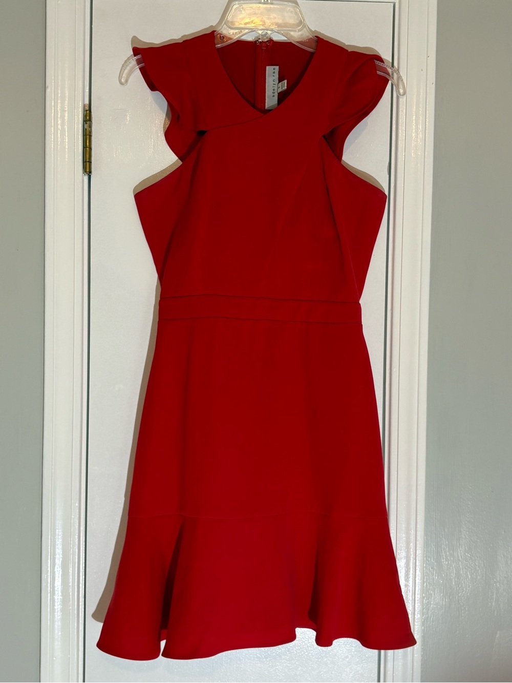 Adelyn Rae Red Sleeveless Fit-and-Flare Dress